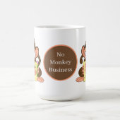grappige aap-liefhebbers voegen tekst toe koffiemok (Center)