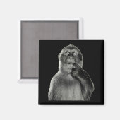 Grappige Aap Meme Met Retro Odore Humor Kunststijl Magneet (Voorkant / Achterkant)