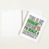 Grappige Aap Mens Kostuum Halloween Shirt Ontwerp_ Planner (Display)