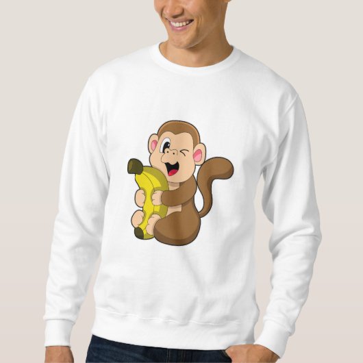 Grappige aap met banaan trui (Voorkant)