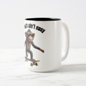 Grappige aap mok met de tekst 'Chimpin ain't easy' (Voorkant rechts)