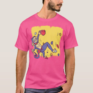 Grappige aap rotsblokken en rotsklimmen t-shirt