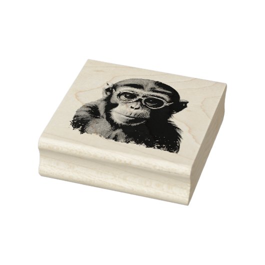 grappige aap rubberstempel (Stempel)