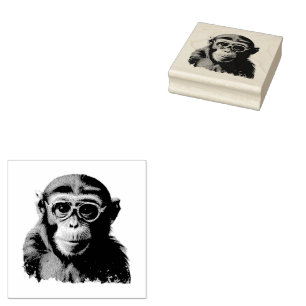 grappige aap rubberstempel