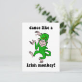 Grappige aap St Patrick's Day Briefkaart (Staand voorkant)
