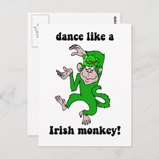 Grappige aap St Patrick's Day Briefkaart (Voorkant / Achterkant)