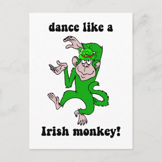 Grappige aap St Patrick's Day Briefkaart (Voorkant)