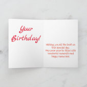 Grappige aap verjaardag kaart (Binnen)