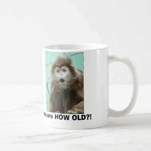 Grappige aap Verjaardag koffie mok (Rechts)