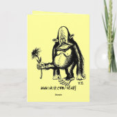 Grappige aap verjaardagskaart kaart (Achterkant)