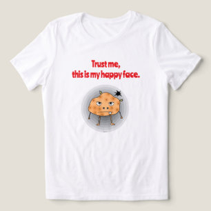 Grappige Aardappel Gelukkig Gezicht Tri-Blend Shirt
