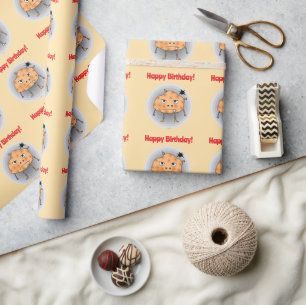 Grappige Aardappel Gelukkige Verjaardag Gezicht Cadeaupapier