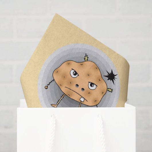 Grappige Aardappel Gelukkige Verjaardag Gezicht Tissuepapier (Cadeauzakje)