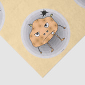 Grappige Aardappel Gelukkige Verjaardag Gezicht Tissuepapier (Detail)