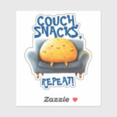 Grappige Aardappel op de Bank Sticker (Vel)