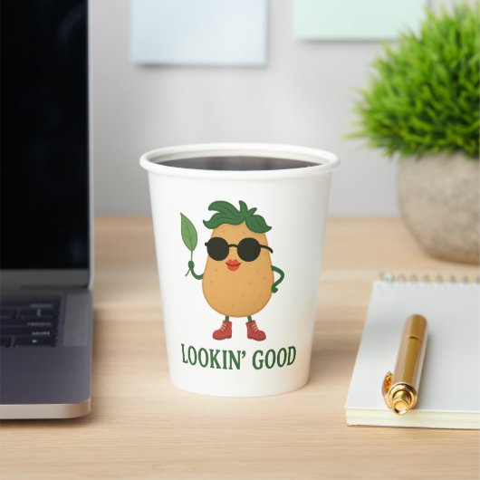 Grappige Aardappel Papieren Beker (Insitu)