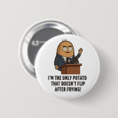 "Grappige Aardappel Persconferentie – Politieke Hu Ronde Button 5,7 Cm (Voorkant /achterkant)