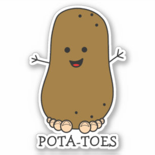 Grappige Aardappel Pota-Toes Sticker