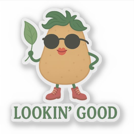 Grappige Aardappel Stickerblad Sticker (Voorkant)