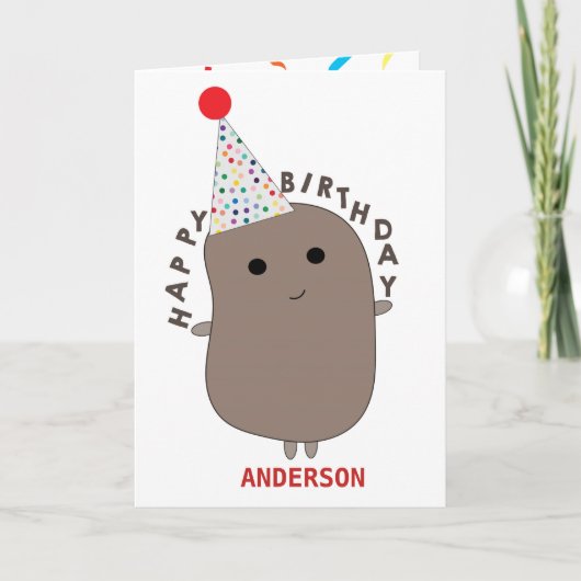 Grappige Aardappel Verjaardag Kaart (Voorkant)