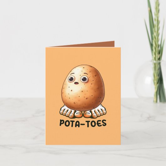 Grappige aardappel woordspeling aanpasbaar kaart (Voorkant)
