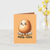 Grappige aardappel woordspeling aanpasbaar kaart (Gele Bloem)