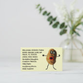 Grappige aardappelboer Adverteren Visitekaartje (Staand voorkant)