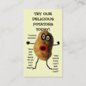 Grappige aardappelboer Adverteren Visitekaartje (Achterkant)