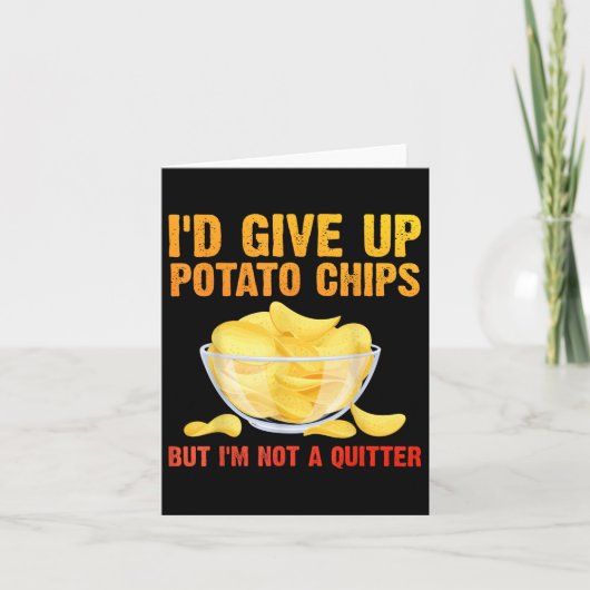 Grappige Aardappelchips Kunst voor Mannen Vrouwen  Kaart (Voorkant)