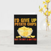 Grappige Aardappelchips Kunst voor Mannen Vrouwen  Kaart (Gele Bloem)