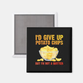 Grappige Aardappelchips Kunst voor Mannen Vrouwen Magneet (Voorkant / Achterkant)