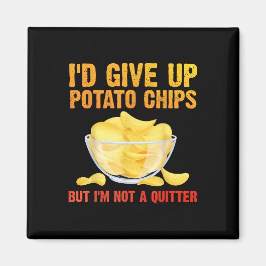 Grappige Aardappelchips Kunst voor Mannen Vrouwen Magneet (Voorkant)