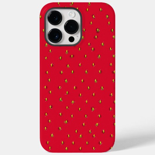 Grappige aardbei achtergrond rood Case-Mate iPhone case (Achterkant)