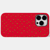 Grappige aardbei achtergrond rood Case-Mate iPhone case (Achterkant (horizontaal))