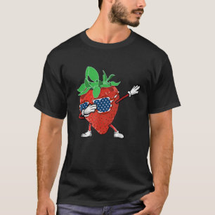 Grappige Aardbei Cool Dabbing Aardbei Zomer Fr T-shirt