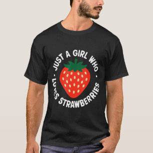 Grappige aardbei kunst voor meisjes vrouwen fruit t-shirt