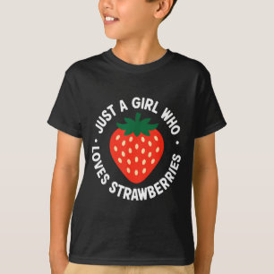 Grappige aardbei kunst voor meisjes vrouwen fruit t-shirt