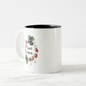 Grappige aardbei tweekleurige koffiemok (Voorkant links)