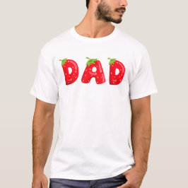 Grappige aardbeien papa fruit verjaardag t-shirt
