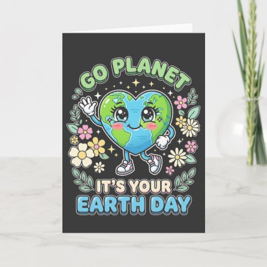 Grappige Aarde Dag Ga Planetaar Het Is Je Aarde Da Kaart (Voorkant)