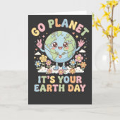 Grappige Aarde Dag Ga Planetaar Het Is Je Aarde Da Kaart (Gele Bloem)