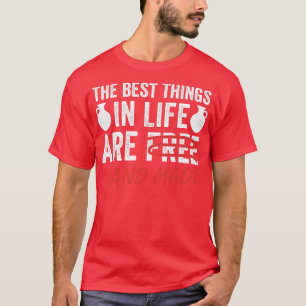 Grappige aardewerk beste dingen in het leven Potte T-shirt