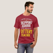 Grappige aardewerk leraar skip school t-shirt (Voorkant volledig)