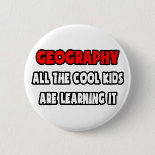 Grappige aardrijkskunde leraar shirts en geschenke ronde button 5,7 cm