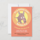 Grappige aardvark cartoon gepersonaliseerde uitnod kaart (Voorkant)