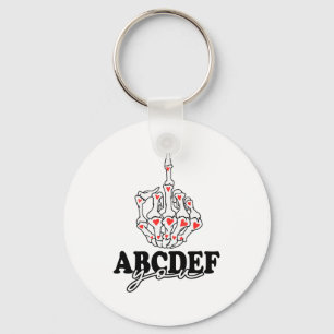 Grappige Abcdef-jou Skelet Hand 2022 Valentijn  Sleutelhanger