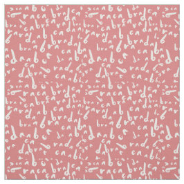 Grappige Abracadabra witte tekst. Coral Pink Achte Stof