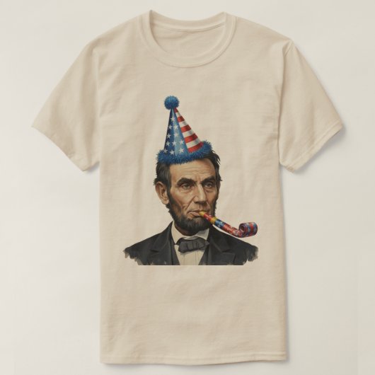 Grappige Abraham Lincoln-feestviering T-shirt (Design voorkant)