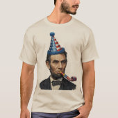 Grappige Abraham Lincoln-feestviering T-shirt (Voorkant)