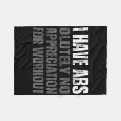 Grappige Abs Humor Fleece Deken (Voorkant (Horizontaal))